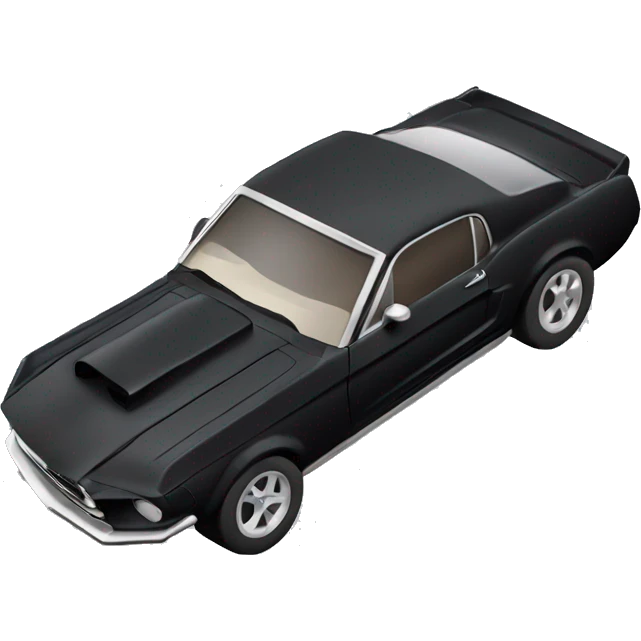 black mustang sports car emoji