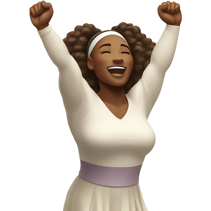 Serena williams praising god emoji