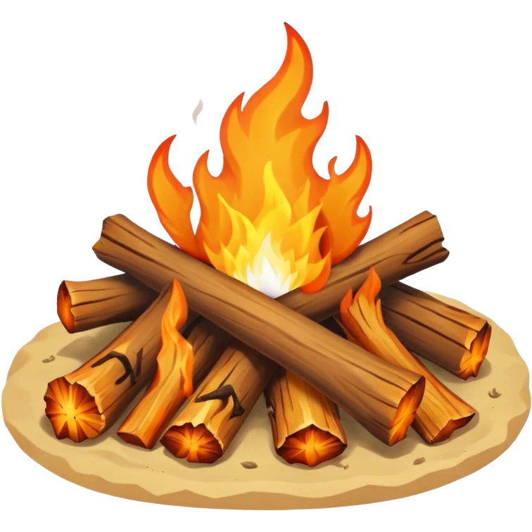 Beach camp fire emoji