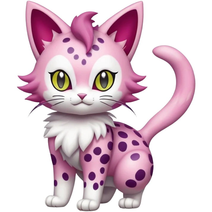Liepard-Skitty-Delcatty-Pokémon-Fakémon-hybrid-creature (full body) emoji