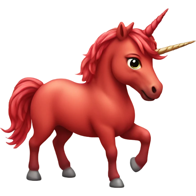 Red unicorn  emoji