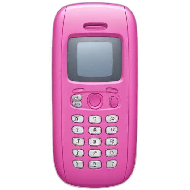 Pink closed flip-phone emoji