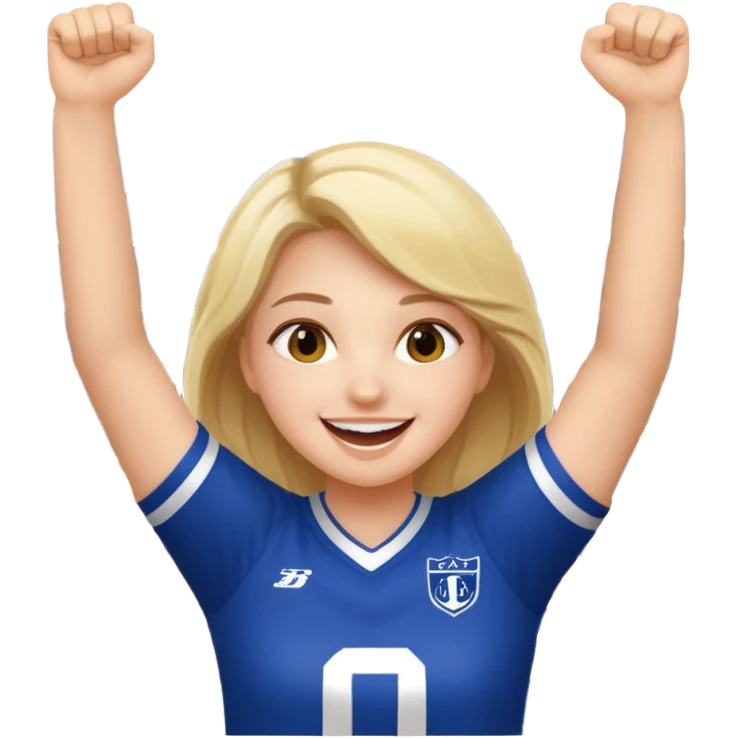 girl cheering on a football game emoji