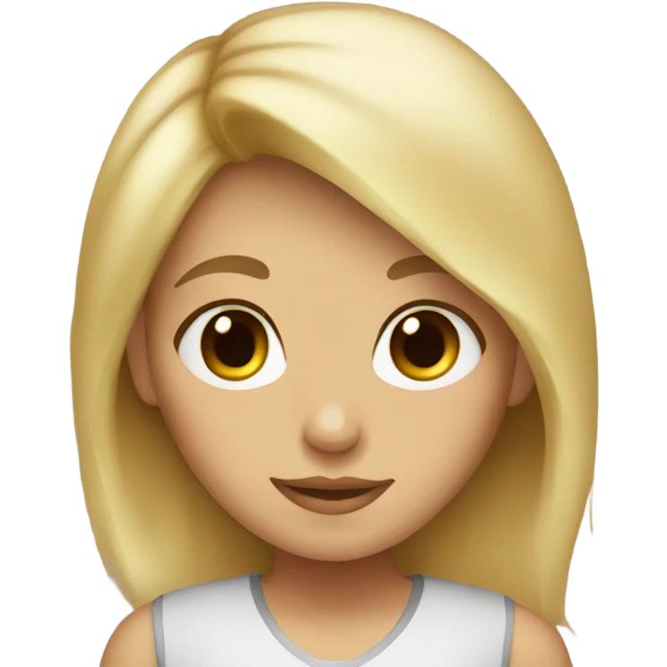 Blonde girl with brown eyes emoji