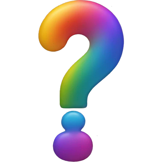 Rainbow-colored Question mark emoji