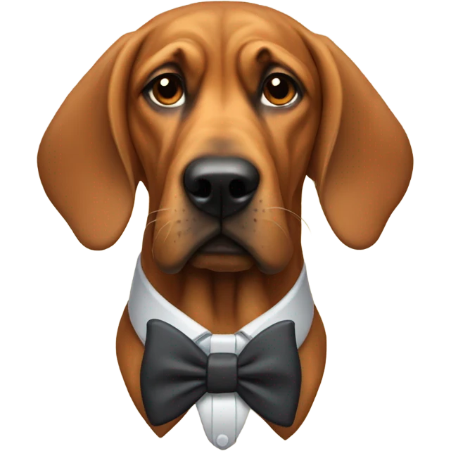 Bloodhound with a bow tie  emoji