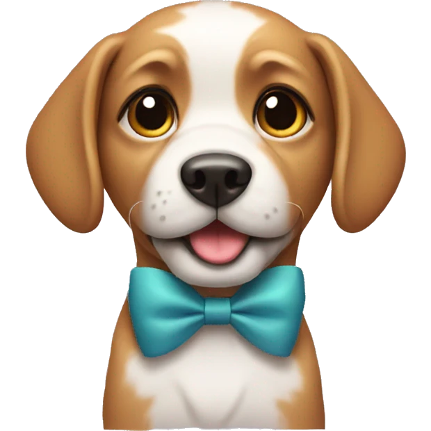 Dog with a bow emoji