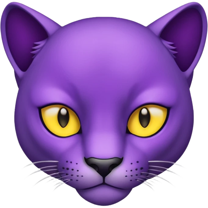 Purple Panther face turned to the slight right emoji