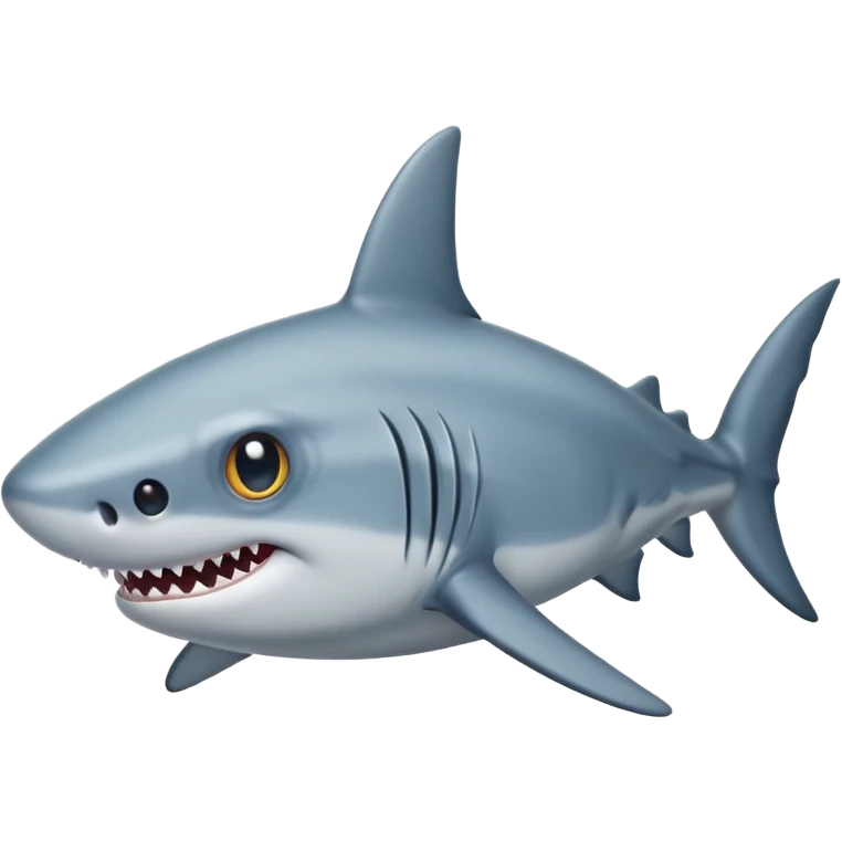 Hágame un tiburón que tenga tres ojos emoji