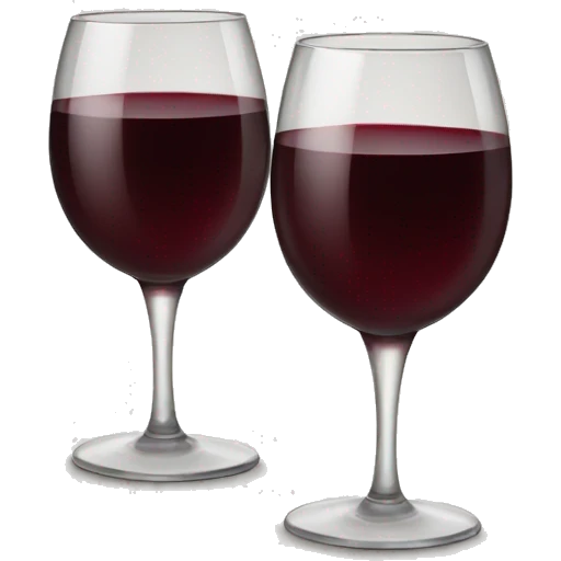 Cheers red wine glasses emoji