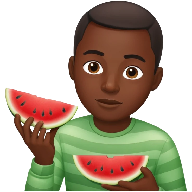 Black guy eating watermelon  emoji