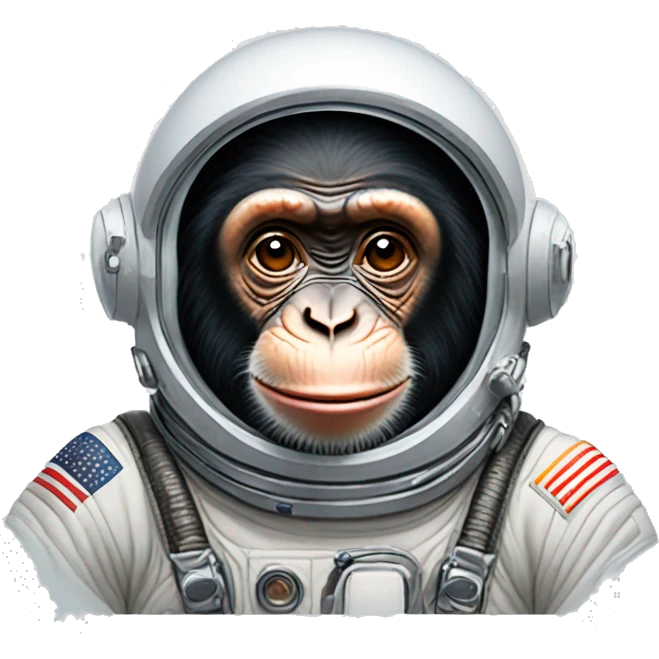 Chimpanzee astronaut emoji
