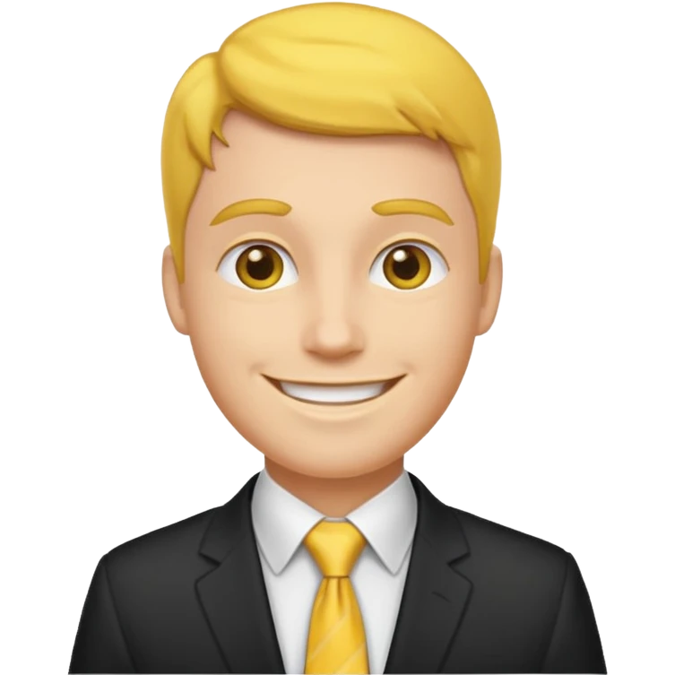 a man with yellow tie  emoji