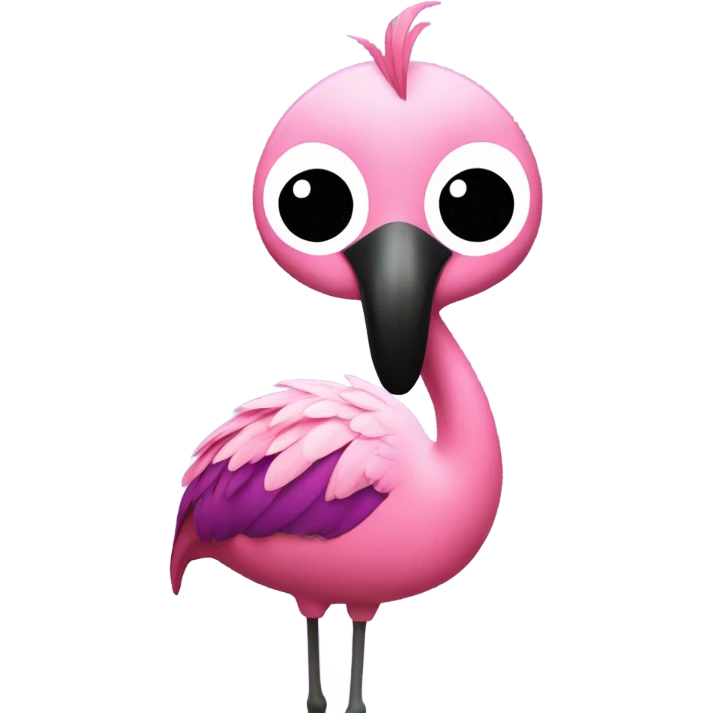 Flamingo wearing a purple number 4 Zay Flowers  emoji