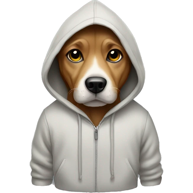 Dog wearing a hoodie  emoji