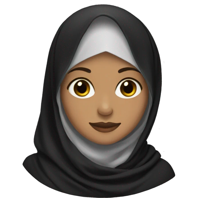 Hijabi with a black hijab emoji