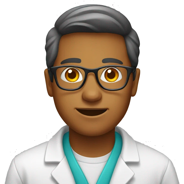 chemist with glasses emoji