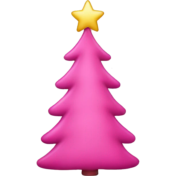 Pink Christmas tree emoji