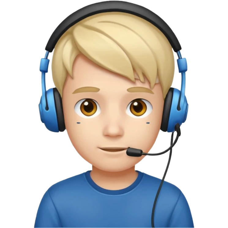 Boy gamer with headset











 emoji