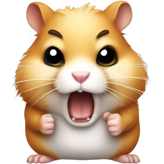 Angry hamster with a fist  emoji
