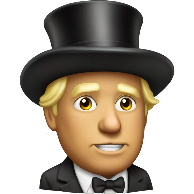 trump with a tophat emoji