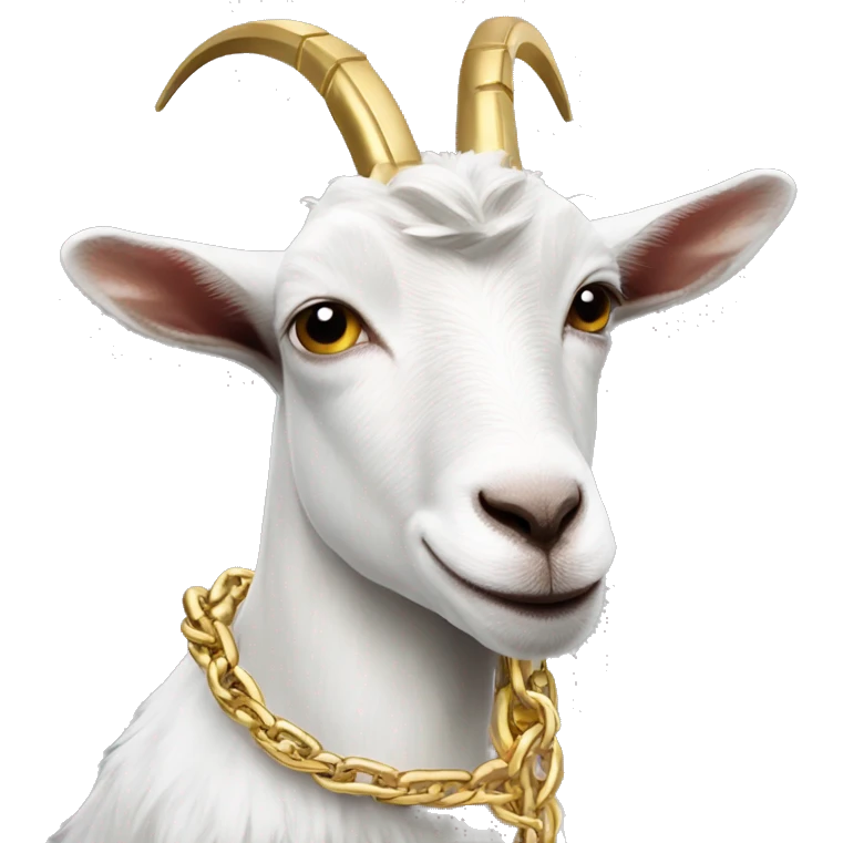 Goat with gold chain emoji