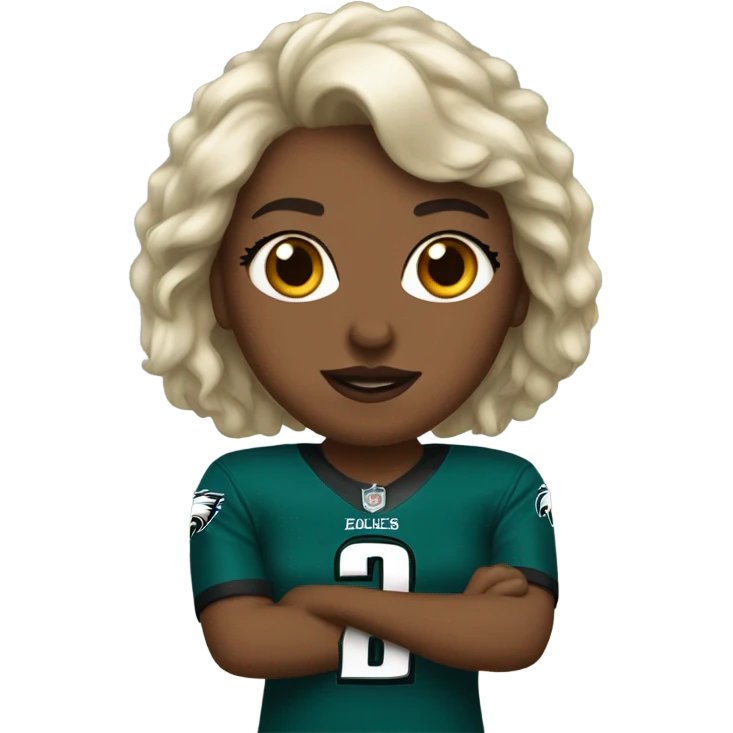 Missy wearing eagles Jeresy emoji