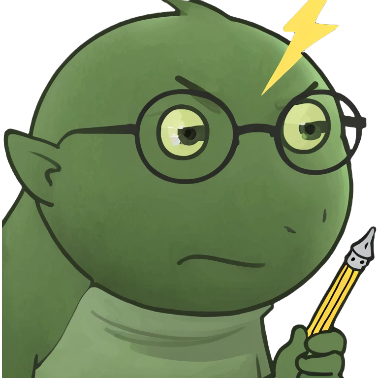 Harry Potter memoji holding a wand, round glasses, lightning scar, digital cartoon style emoji