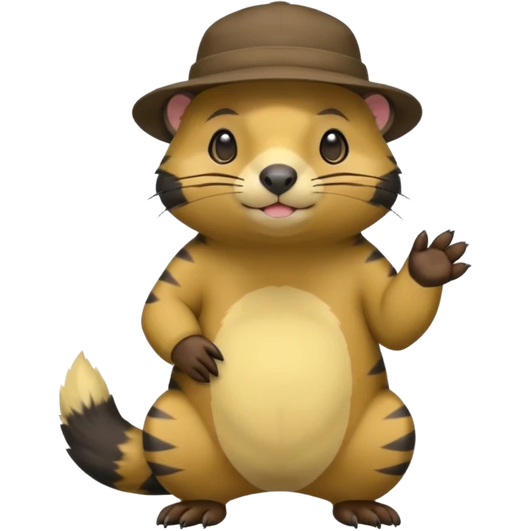 Groundhog-Drowzee-Baltoy-Civet-Pokémon (full body) emoji