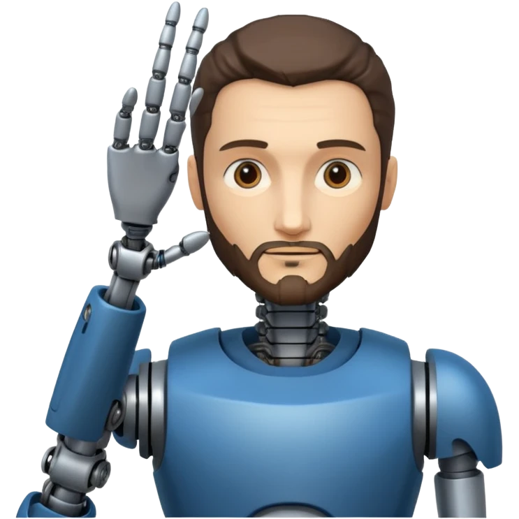 Make a half robot half Leonardo Davinci  emoji