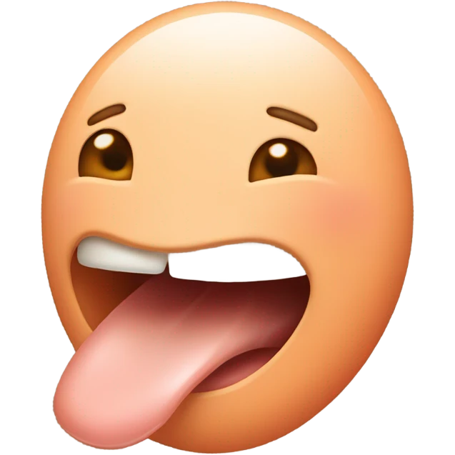peach tongue emoji