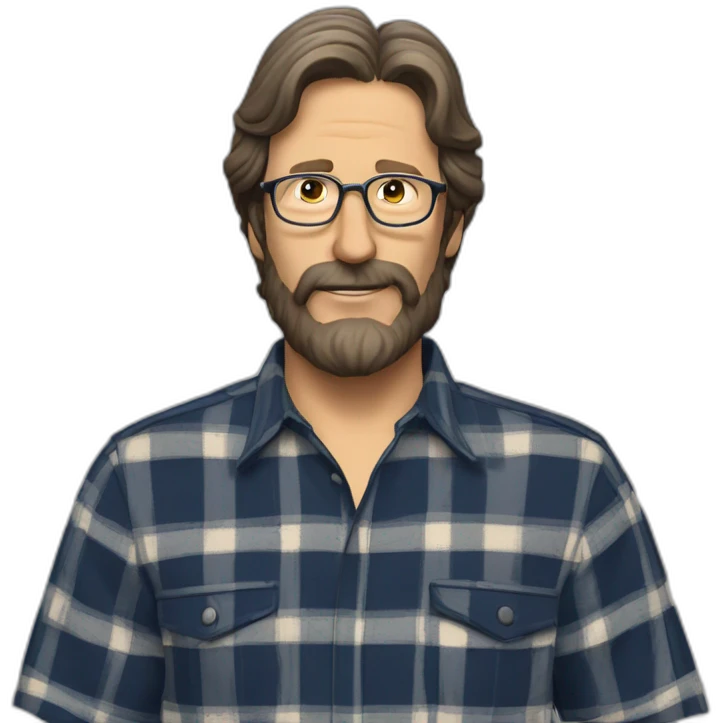 Norm Abram plaid shirt beard emoji