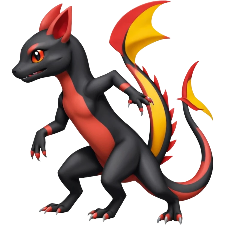 Salandit-Umbreon-Charmeleon-Fakémon-hybrid-creature (full body)  emoji