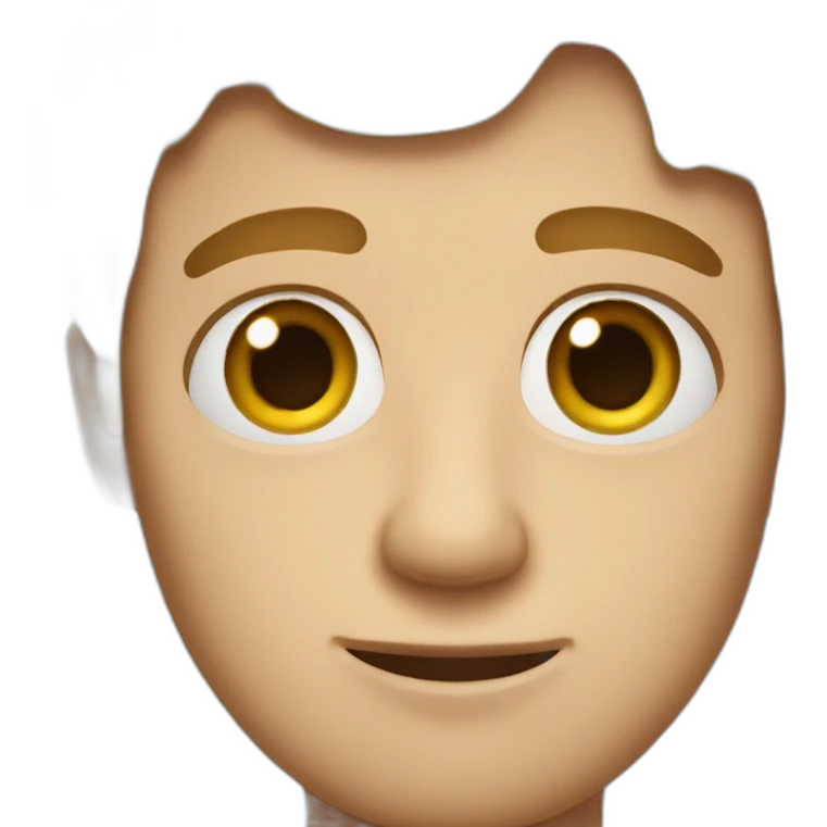man with big eyes emoji