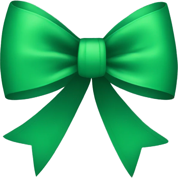 Green bow emoji