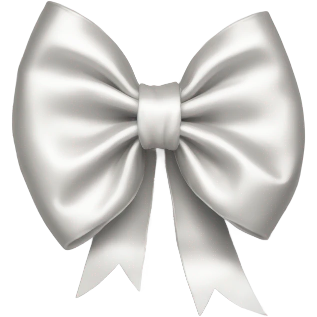 white satin bow Christmas emoji
