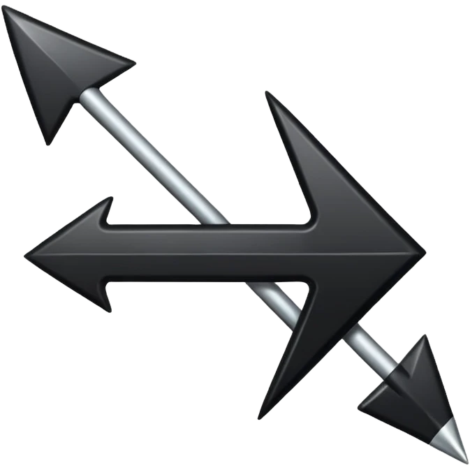 only a black arrow emoji