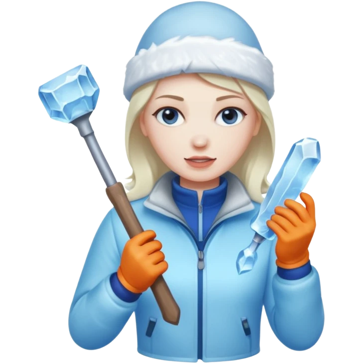female ice sculptor emoji