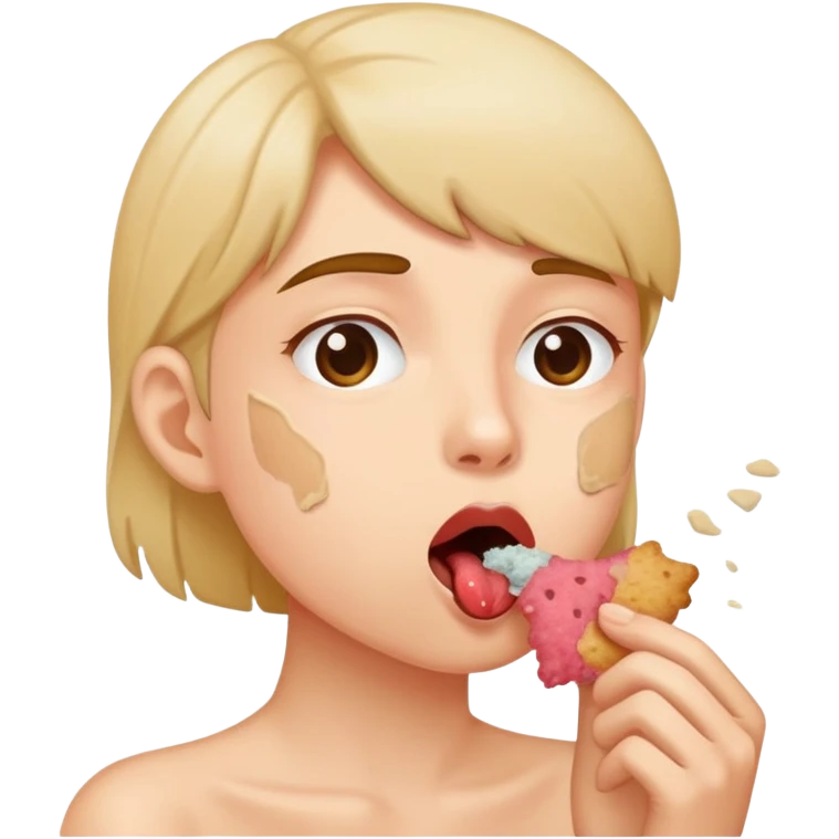 Tongue Licking Pieces of Lint emoji
