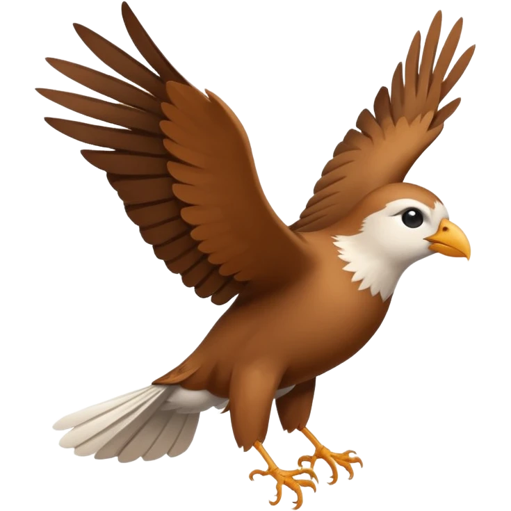 a bird in the wind emoji