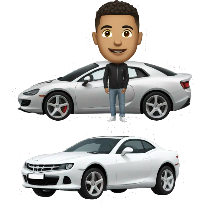 Ronaldo with car emoji