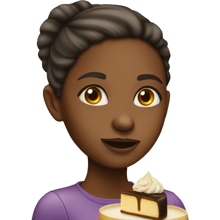 Girl that eats cheesecake emoji