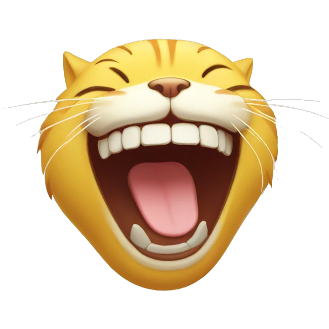 yellow laughing cat emoji
