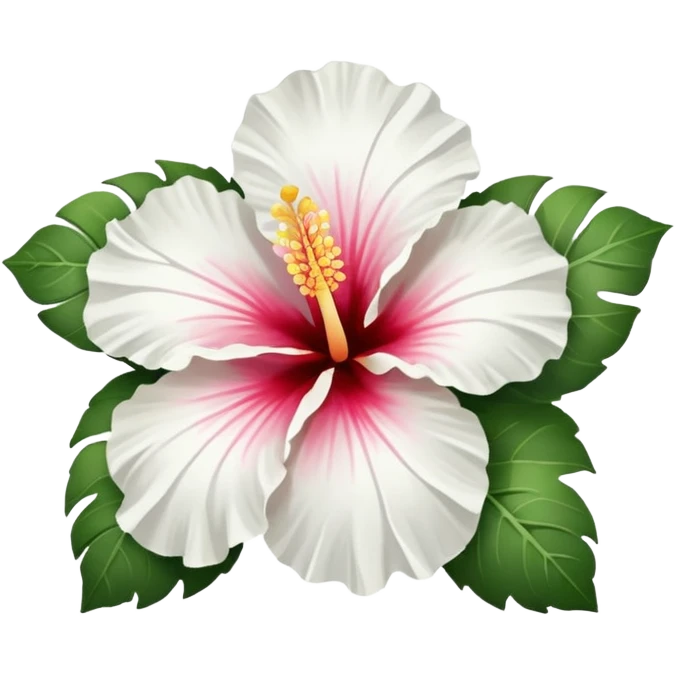 An white hibiscus emoji emoji