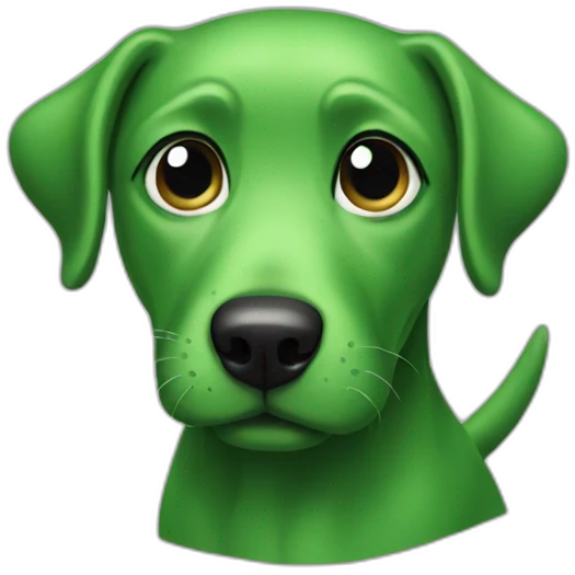 Green dog  emoji