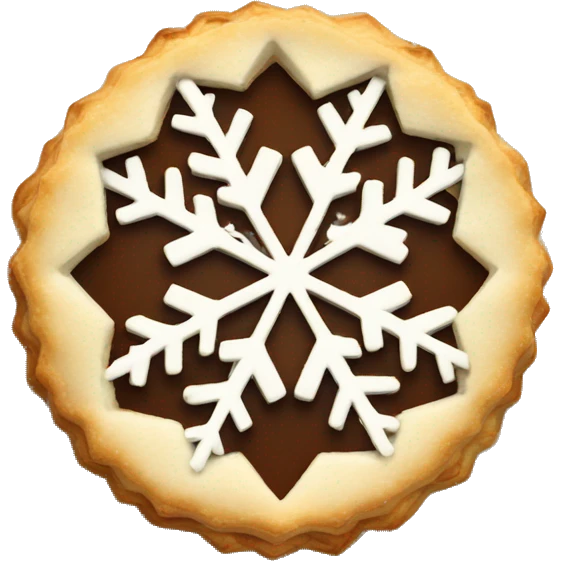 Snowflake mince pie emoji