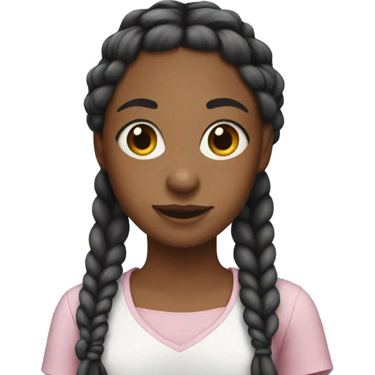 Girl with braids  emoji