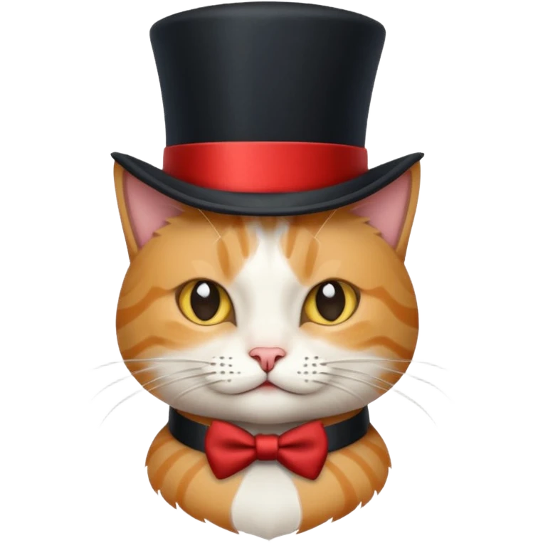 cat wearing a tophat emoji