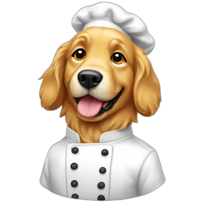 Chef Golden retriever  emoji