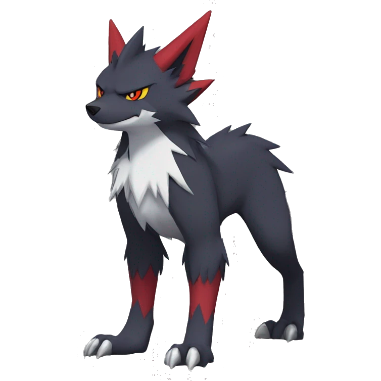 Edgy Cool Anthro Zoroark-Zangoose-Litten Fakemon Full Body emoji